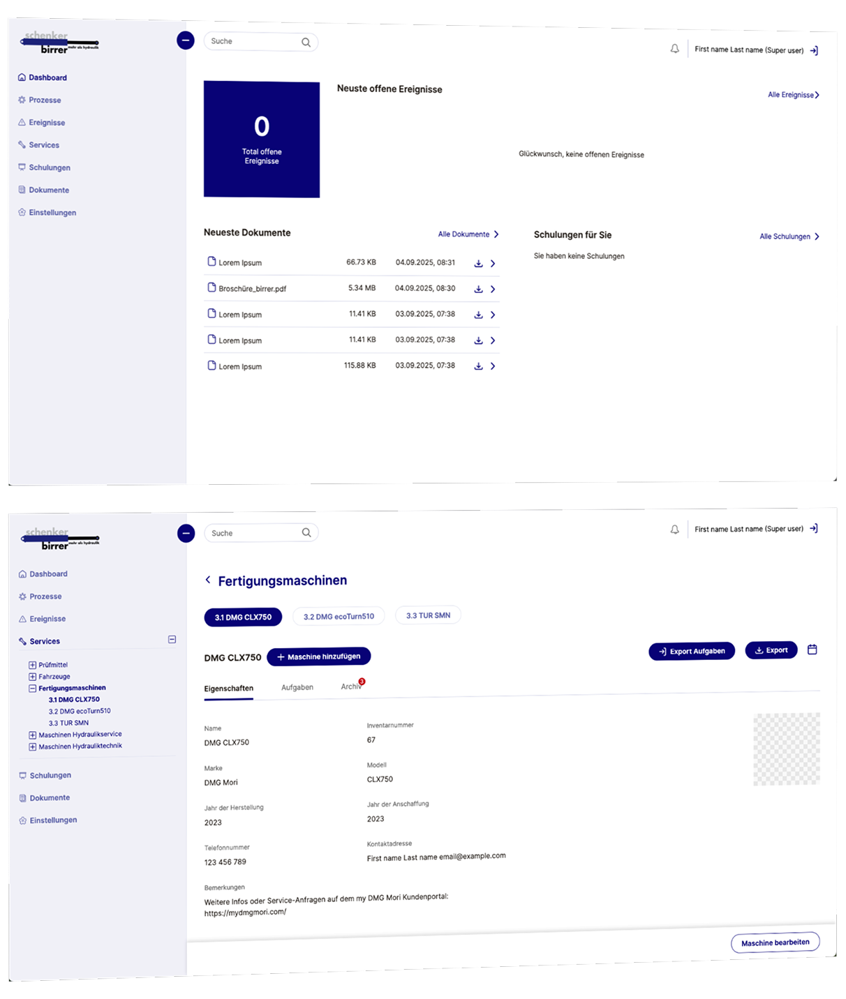 Birrer Hydraulik - Intranet